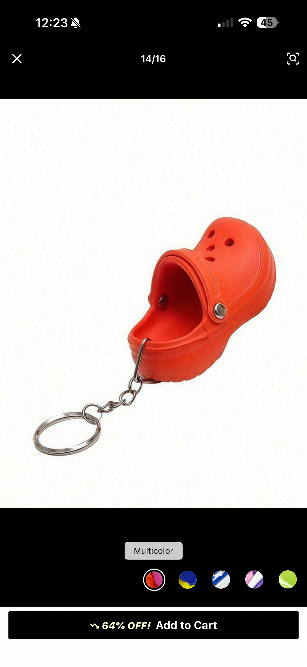 Croc Charm Keyring