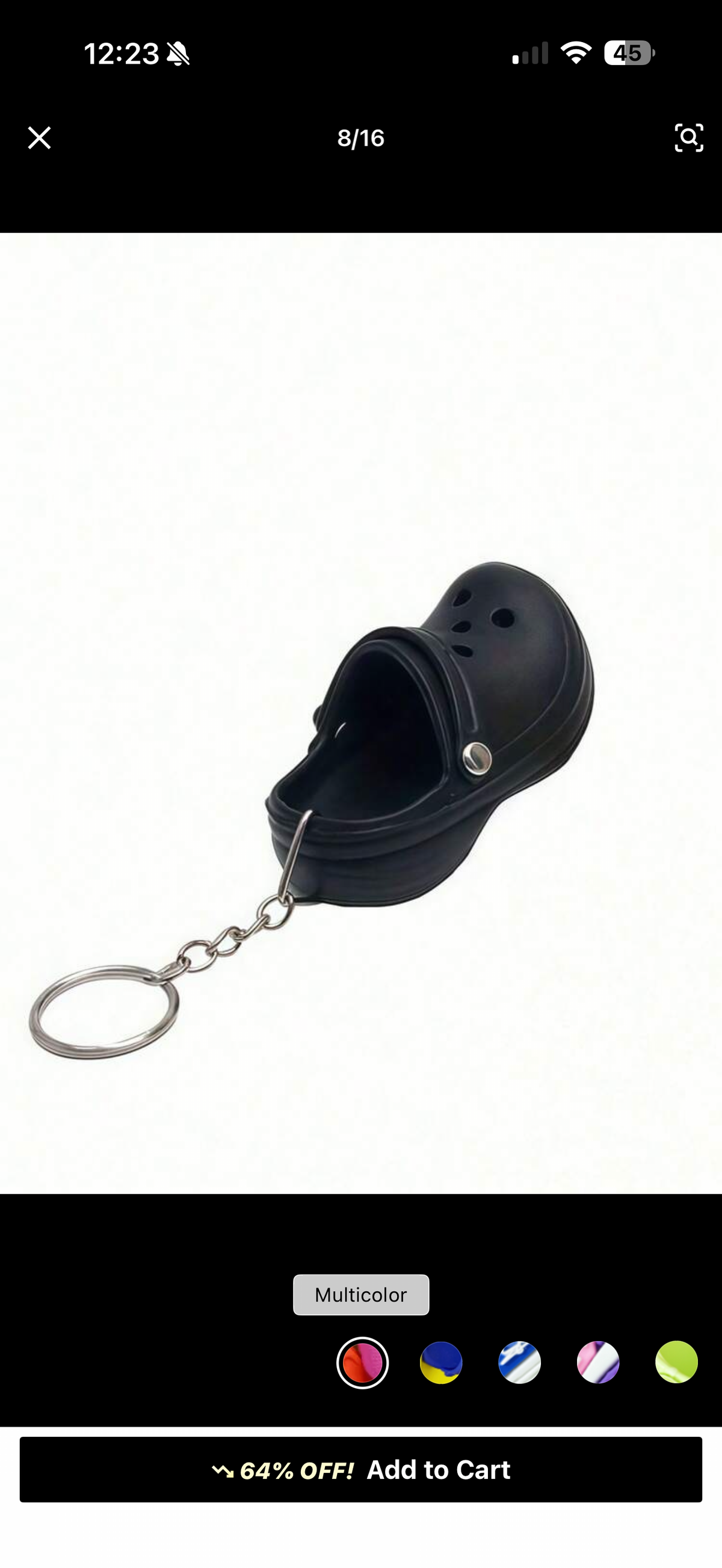 Croc Charm Keyring