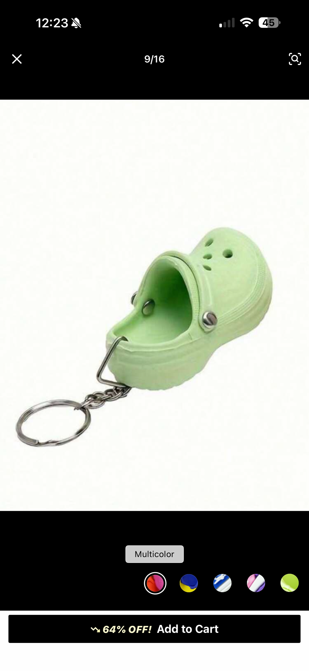 Croc Charm Keyring