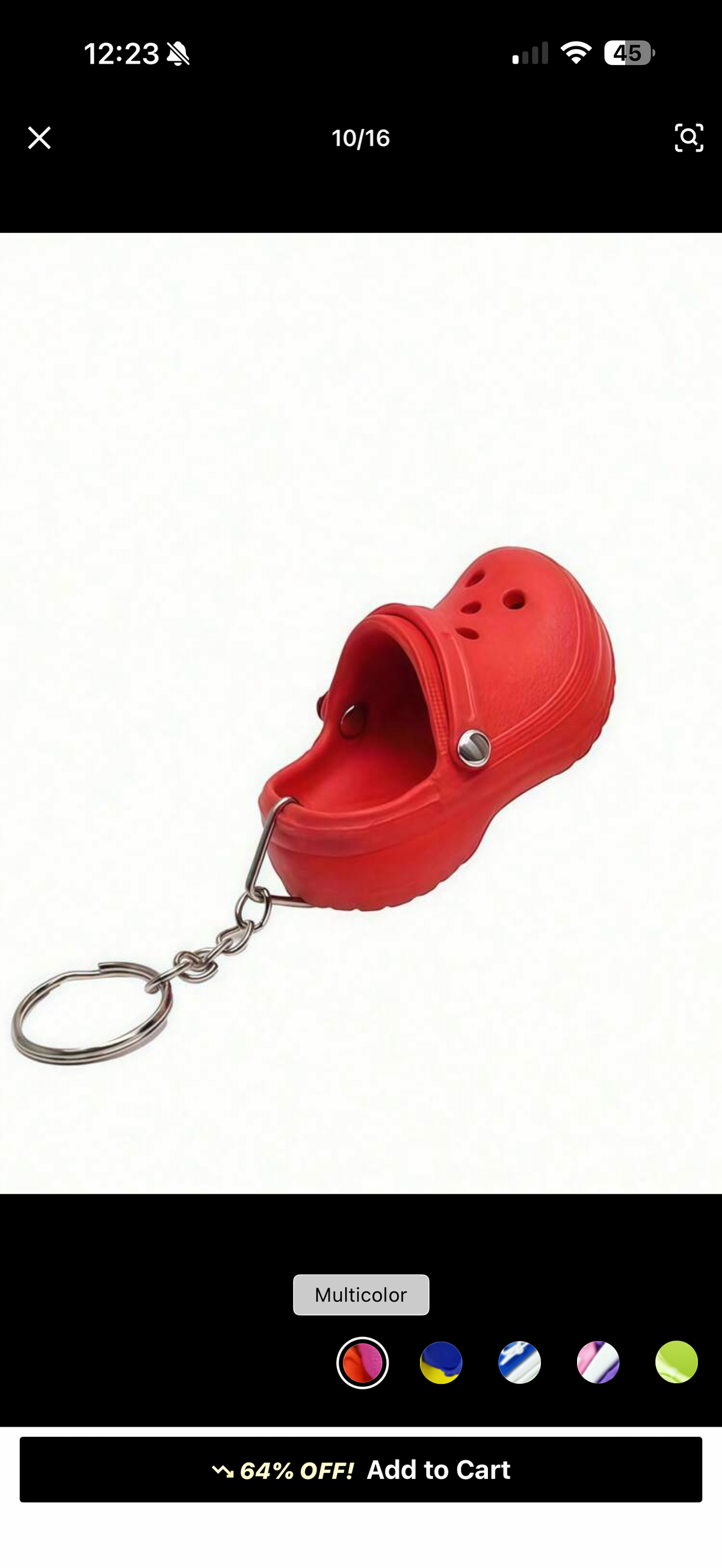 Croc Charm Keyring