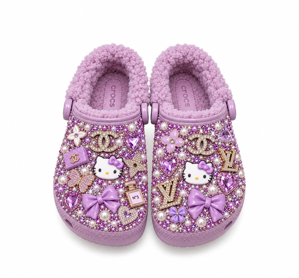 Custom fur lined crocs